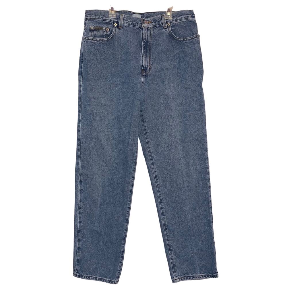 Vintage Calvin Klein Jeans Easy Fit High Rise Straight Leg 90s Denim Size 14